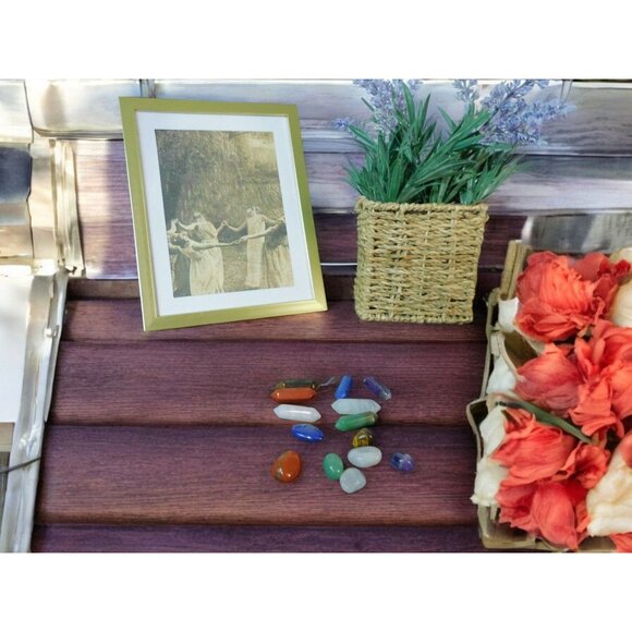 Set of Chakra Hexagonal Column Energy Quartz Crystal Mineral Gem Reiki 14PCS 2.5 - Picture 8 of 12